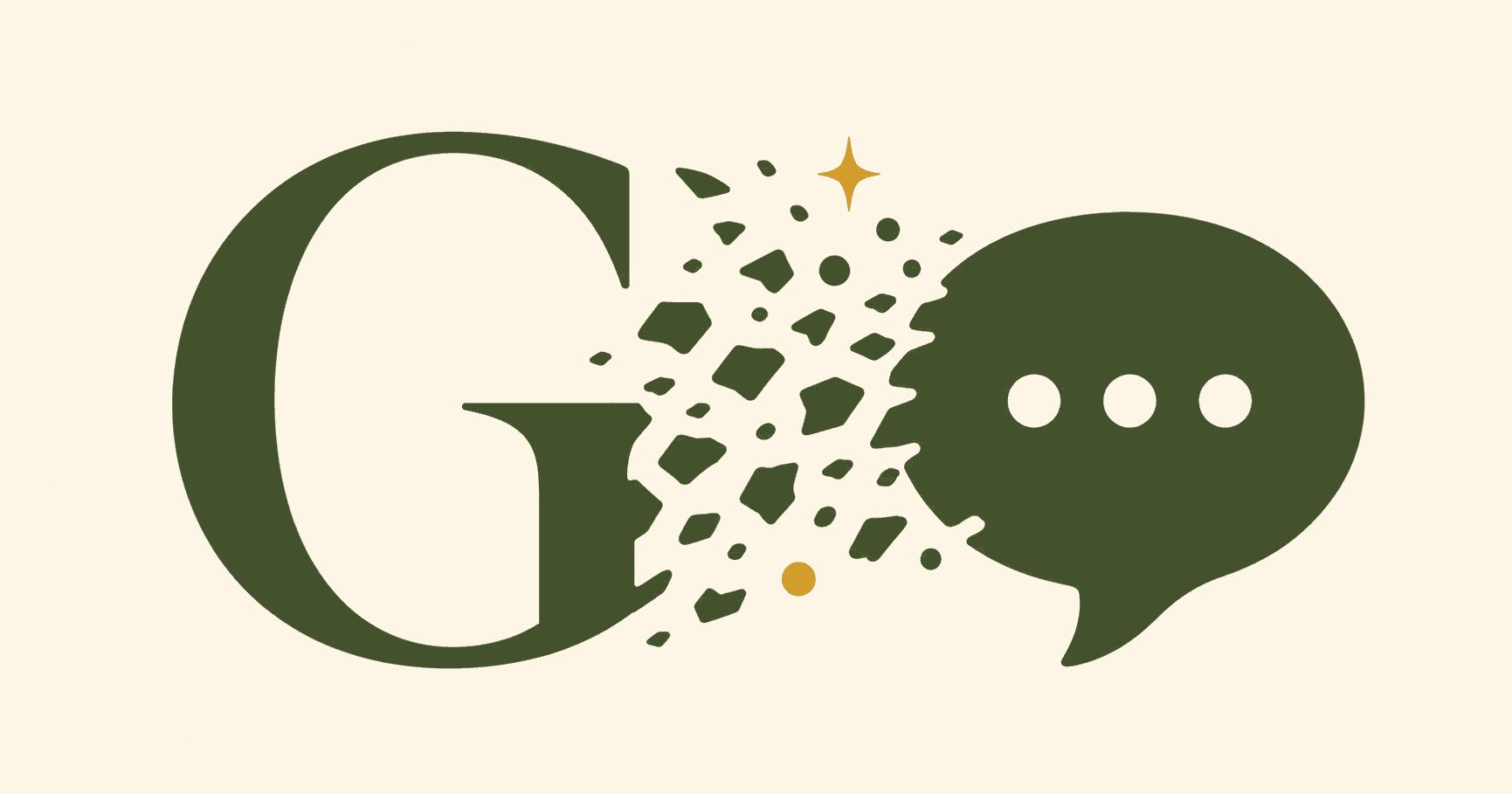 Illustration of a search result transforming into an AI-generated answer